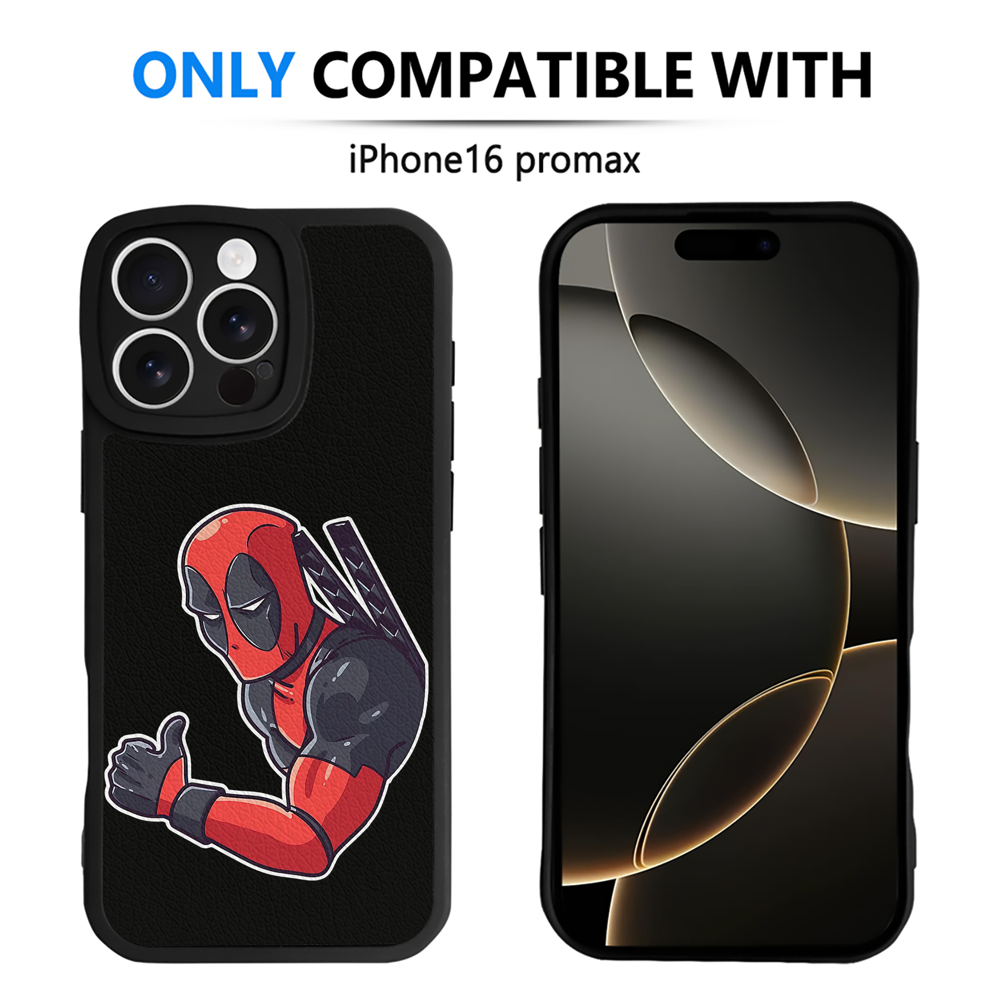 （画像用） Deadpool デッドプール 【iPhone 16シリーズ対応】シリコンスマホケース（レザー調） 材質：シリコン